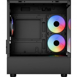 AEROCOOL Viewport Mini-G V1 Noir Boitier PC Mini tour M-ATX - Verre trempé - F-RGB - vue de profil