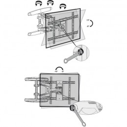 STELL SHO 7620 Support mural réglage extensible Slim pour télévision 40'' à 70'' - vue réglages