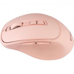 YENKEE YMS 2080PK Rose Souris sans fil rechargeable 2.4 Ghz SLIDER - vue de trois quart