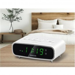 SENCOR SRC2600W Blanc Radio-réveil - vue de trois quart