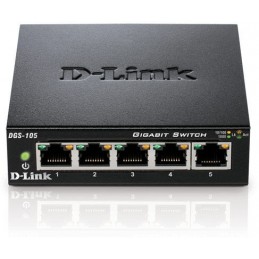 D-LINK DGS-105 Switch réseau 5 ports RJ45 Gigabit 10/100/1000 Mbps - Boitier métal