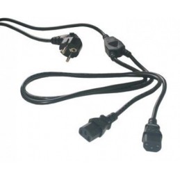 MCL Y CABLE D'ALIMENTATION SCHUKO - CEE 7/7 - 2x C13 - 3m