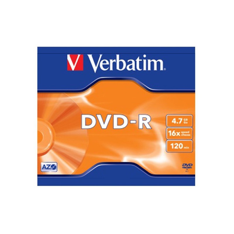 DVD-R 4,7GB / 120MIN VERBATIM ÉCRITURE 16X MATT SILVER - BUNDLE