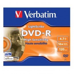 DVD-R 4,7GB / 120MIN VERBATTIM ÉCRITURE 16X LIGHTSCRIBE - BUNDLE