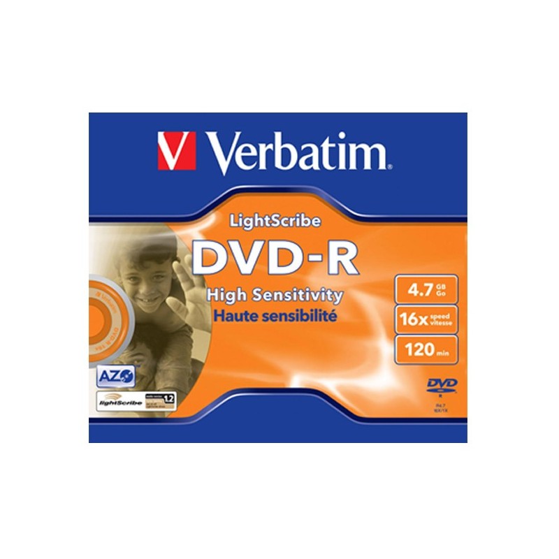 DVD-R 4,7GB / 120MIN VERBATTIM ÉCRITURE 16X LIGHTSCRIBE - BUNDLE