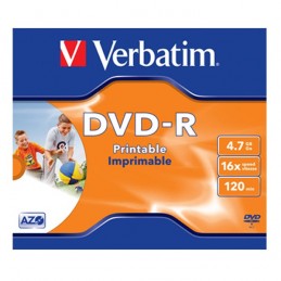DVD-R 4,7GB / 120MIN VERBATIM ÉCRITURE 16X IMPRIMABLE INKJET PRINTABLE - BUNDLE