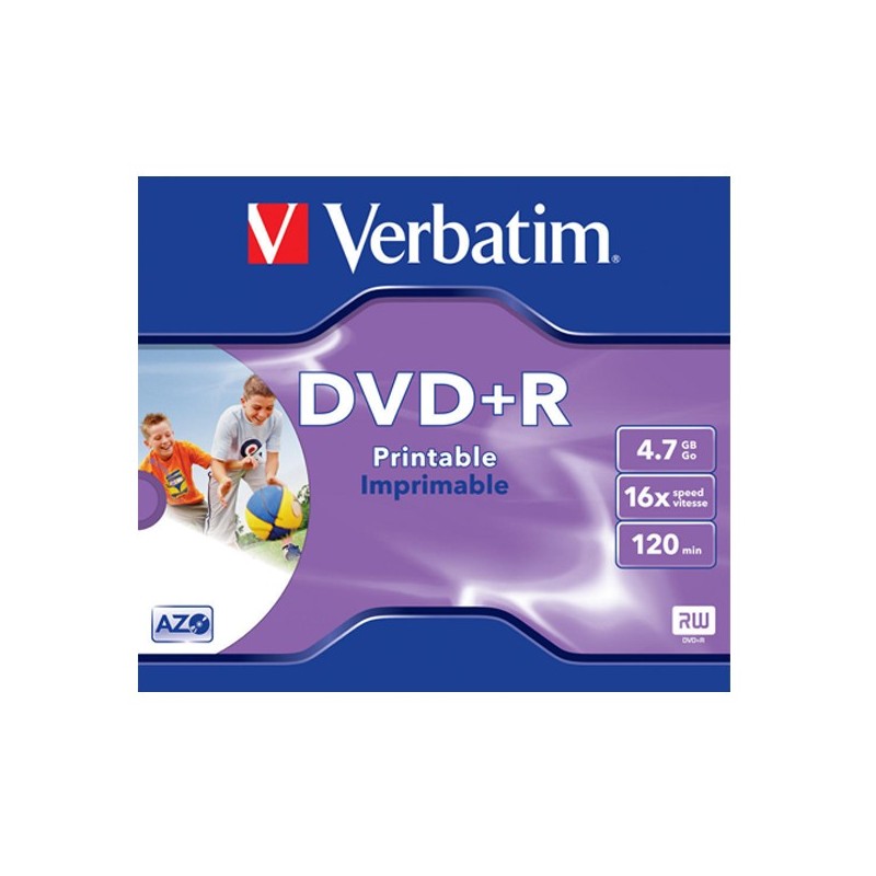 DVD+R 4,7GB / 120MIN VERBATIM ÉCRITURE 16X IMPRIMABLE INKJET PRINTABLE - BUNDLE