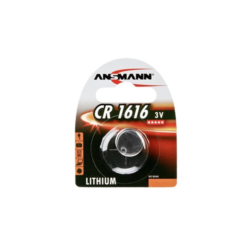 Pile bouton CR1616 Lithium 3V ANSMANN (Blister 1 pile)