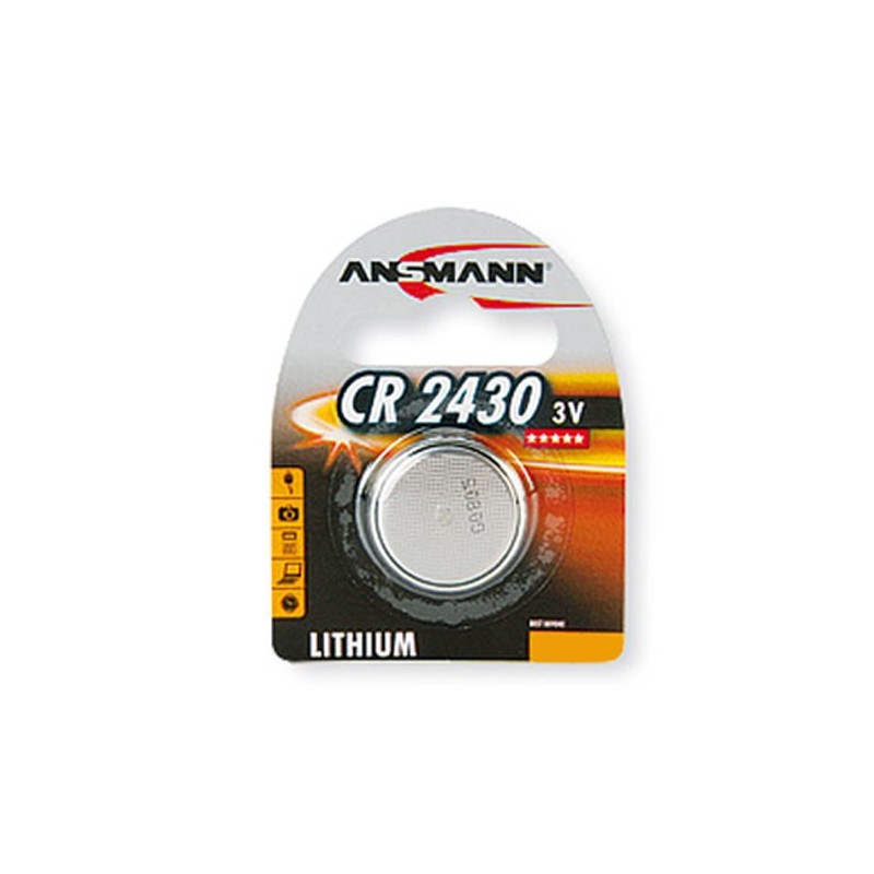 Pile bouton CR2430 Lithium 3V ANSMANN (Blister 1 pile)