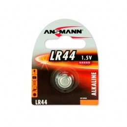 Pile bouton LR44 Alcaline 1,5V ANSMANN (Blister 1 pile)