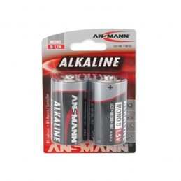 Pile baton LR20 / D Alcaline 1650mAh 1,5V ANSMANN (Blister 2 piles)