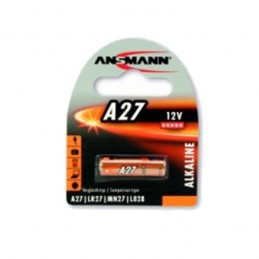 Pile baton A27 / 27A Alcaline 20mAh 12V ANSMANN (Blister 1 pile)