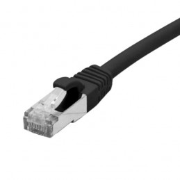 CÂBLE RJ45 30cm FTP CAT6 DROIT COULEUR PROTECTION LANGUETTE  RÉSEAU ETHERNET - NOIR