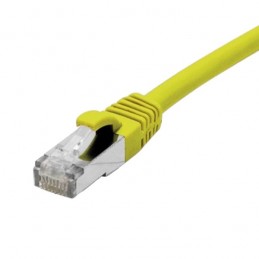 CÂBLE RJ45 30cm FTP CAT6 DROIT COULEUR PROTECTION LANGUETTE  RÉSEAU ETHERNET - JAUNE