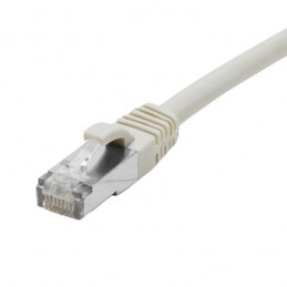 CÂBLE RJ45 50cm FTP CAT6 DROIT COULEUR PROTECTION LANGUETTE  RÉSEAU ETHERNET - GRIS