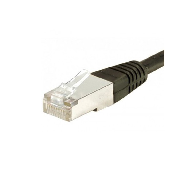 CÂBLE RJ45 2m FTP CAT6 DROIT NOIR RÉSEAU ETHERNET - VUE 1