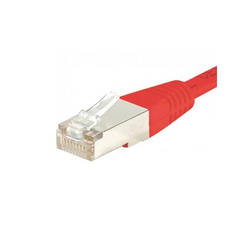 CÂBLE RJ45 2m FTP CAT6 DROIT ROUGE RÉSEAU ETHERNET - VUE 1