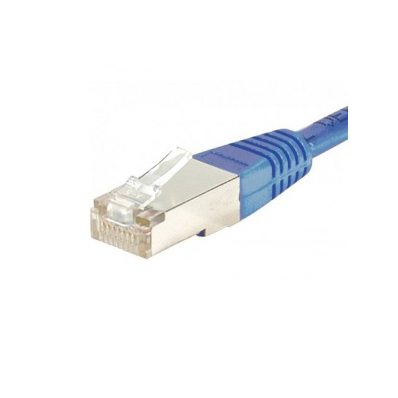 CÂBLE RJ45 7m FTP CAT6 DROIT BLEU RÉSEAU ETHERNET - VUE 1