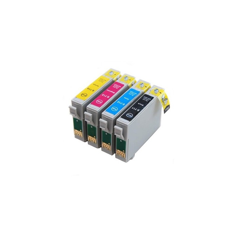 Pack de 4 cartouches encre Epson T0715 pour EPSON Stylus DX7450