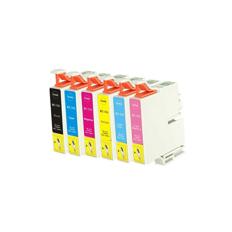 CR-T0331-36 COMPATIBLE EPSON T0331-6 PACK FULL NO-OEM CARTOUCHES JET D'ENCRE