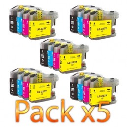 CR-LC223PK5 COMPATIBLE BROTHER LC223 NO-OEM - 20 CART. JET D'ENCRE - 5 x PACK BK/C/M/Y