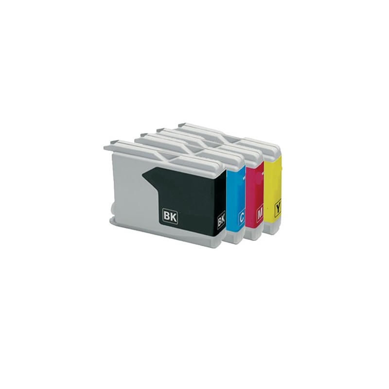 CR-LC1000PK COMPATIBLE BROTHER LC-1000 PACK BK/C/M/Y NO-OEM CART. JET D'ENCRE