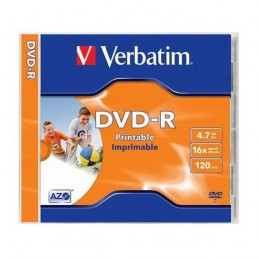 DVD-R 4,7GB / 120MIN VERBATIM ÉCRITURE 16X IMPRIMABLE INKJET PRINTABLE - BOITIER