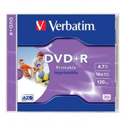 DVD+R 4,7GB / 120MIN VERBATIM ÉCRITURE 16X IMPRIMABLE INKJET PRINTABLE - BOITIER