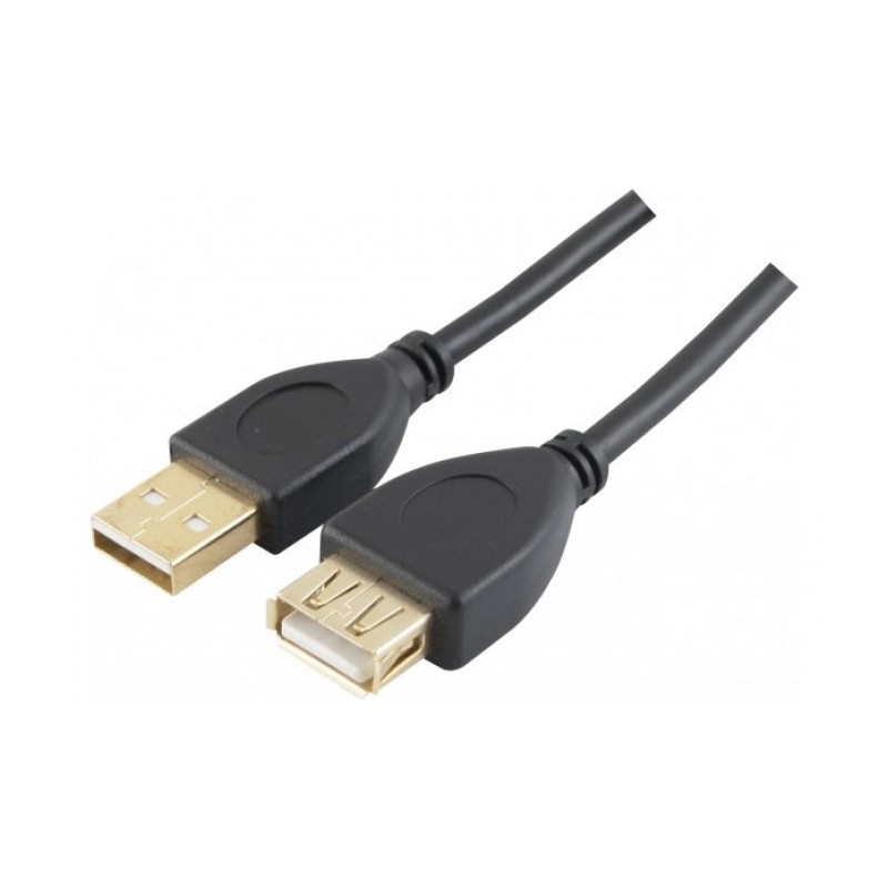 RALLONGE USB 2.0 - USB A Femelle - USB A Male - A/A CORDON 1m