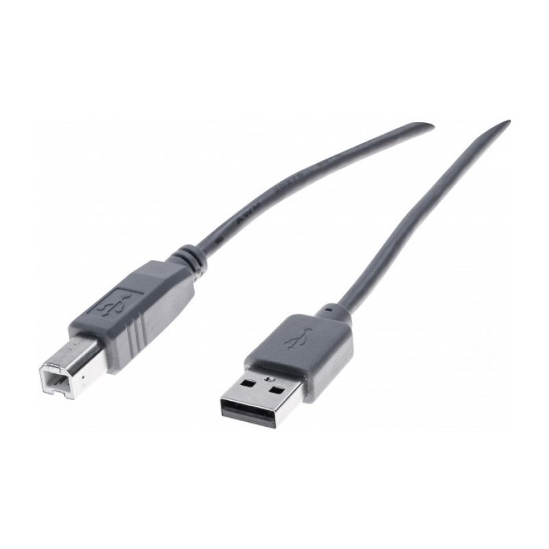 CORDON USB 2.0 ECO TYPE A/B M/M 1m GRIS IMPRIMANTE