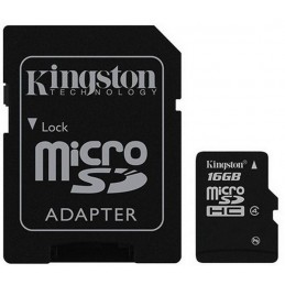 KINGSTON 16Go MicroSDHC + adaptateur - Micro SD