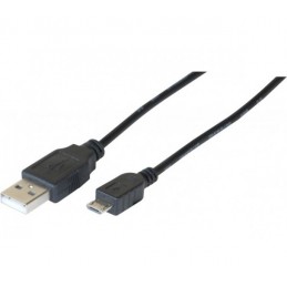 Cordon adaptateur USB 2.0 A / Micro USB B noir - 1 m