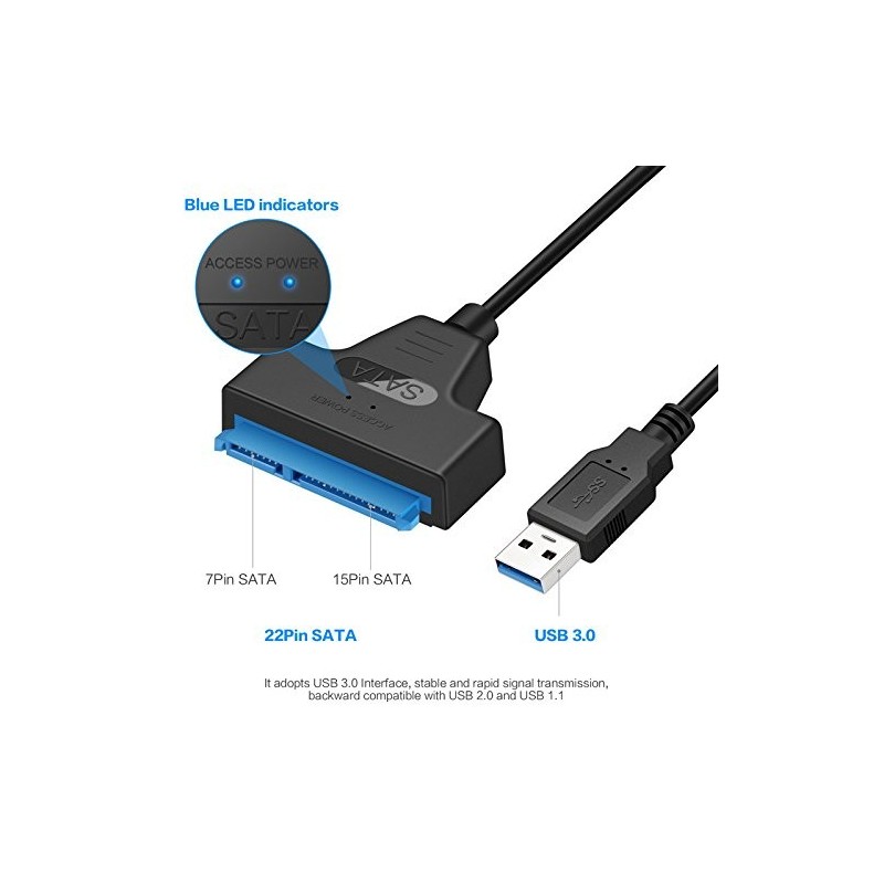 Lecteur CD DVD Externe Graveur USB 3.0 - Noir avec Quadrimedia