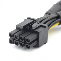 ADAPTATEUR DOUBLE MOLEX DOUBLE PCIe 6/8 pins (6+2) pour carte graphique PCI Express - vue connecteurs PCIe