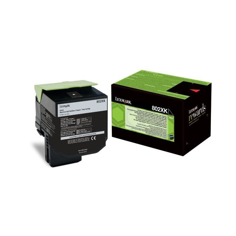 LEXMARK 80C2XK0 Noir Toner laser authentique (8000 pages) pour CX510