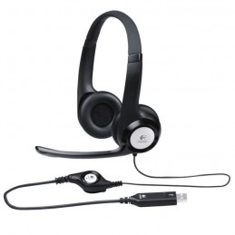 LOGITECH H390 Noir casque micro filaire USB (981-000406) - vue de trois quart