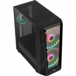 AEROCOOL NightHawk Duo Noir Boitier PC Moyen tour - Format E-ATX - vue de trois quart