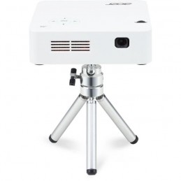 ACER C202i Blanc Vidéoprojecteur mobile LED DLP FWVGA 300 Lumens - HDMI / USB - vue sur trépieds