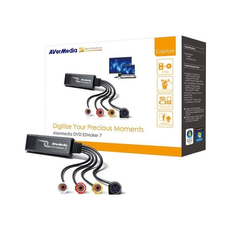 AVERMEDIA DVD EZMaker 7 Boitier d'acquisition S-Video - Composite vers USB - vue emballage