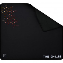 THE G-LAB Pad CEASIUM Tapis de souris Gaming L 450x400x4mm avec gomme anti-dérapante - vue bord replié