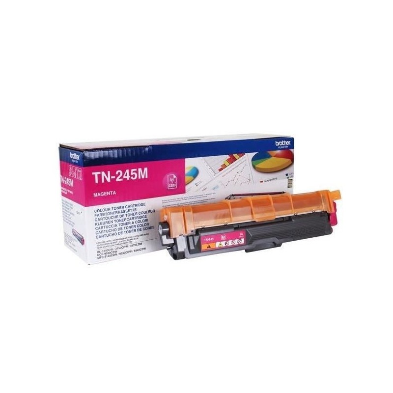 BROTHER TN-245M Toner laser Magenta 2200 pages authentique pour DCP9020, HL-3170, MFC-9340