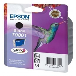 EPSON T0801 Noir Colibri Cartouche d'encre (C13T08014011) pour P50, PX660, PX800, R265