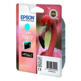 Epson T0872 Cyan Flamant rose Cartouche d'encre (C13T08724010) pour Stylus Photo R1900 - vue de trois quart