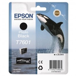 EPSON T7601 Noir Cartouche d'encre Orque (C13T76014010) pour SureColor P600, SC-P600