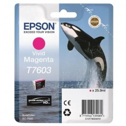 EPSON T7603 Magenta Cartouche d'encre Orque (C13T76034010) pour SureColor P600, SC-P600