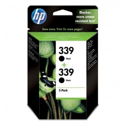 HP 339 Noir Pack 2 cartouches d'encre authentiques (C9504EE) pour DeskJet 5940/6940/6980 et HP Photosmart 2570