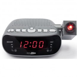 CALIBER HCG201 Radio réveil FM avec projecteur - double alarme - Gris - vue de face