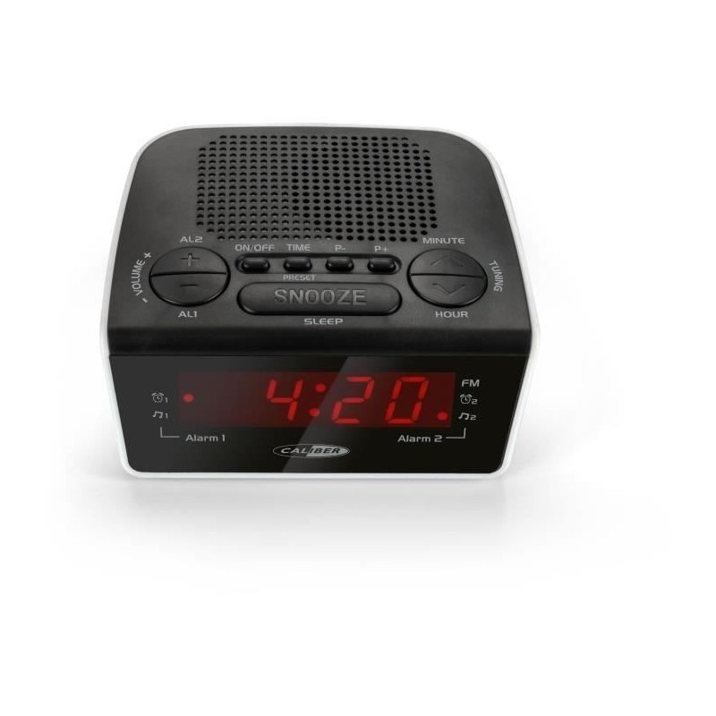 Radio-réveil avec Bluetooth Radio-réveil FM PLL avec 60 présélections  Double alarme Fonction snooze Écran LED - Radio - Achat & prix