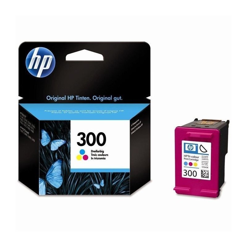 HP 300 Tricolor Cartouche d'encre authentique (CC643EE) pour HP DeskJet F4580 et HP Photosmart C4680/C4795 ...