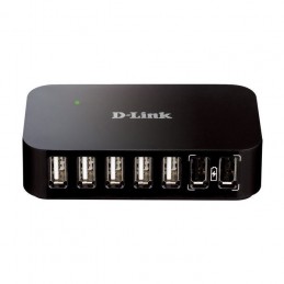 D-LINK DUB-H7 Hub USB 2.0 7 ports USB - Cable 1.80m - vue de face